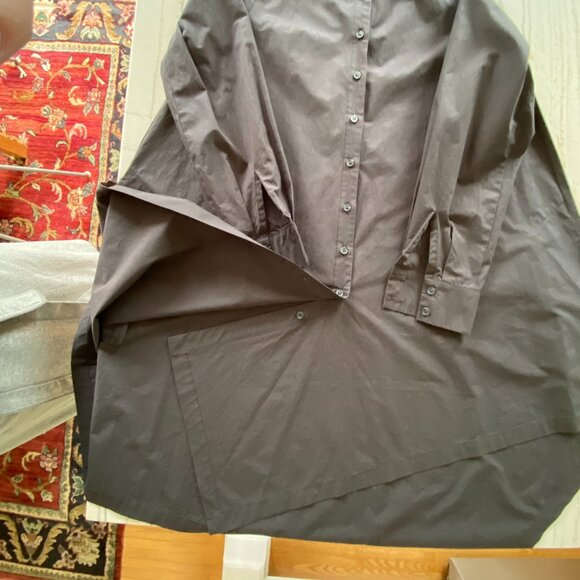 Alembika black long A-line shirt tunic sz 1 long lagenlook - Picture 6 of 8